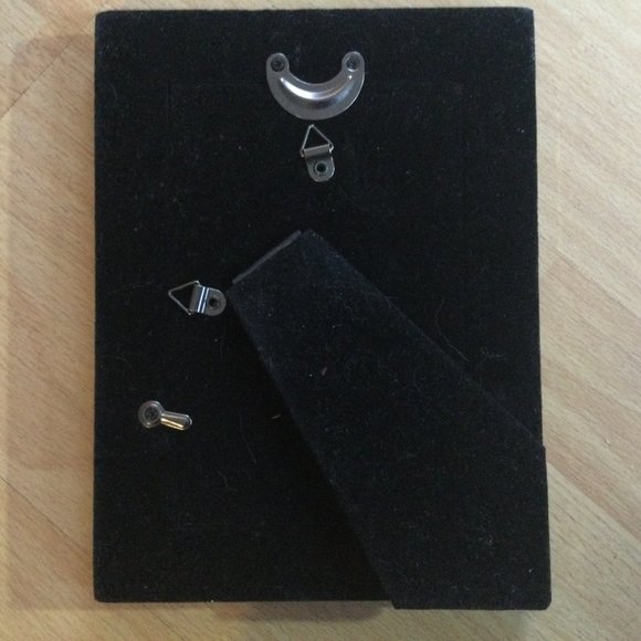 Art Deco Style Picture Frame Glass Silver Tone Heavy Duty Hang or Mantel Display - Picture 3 of 9